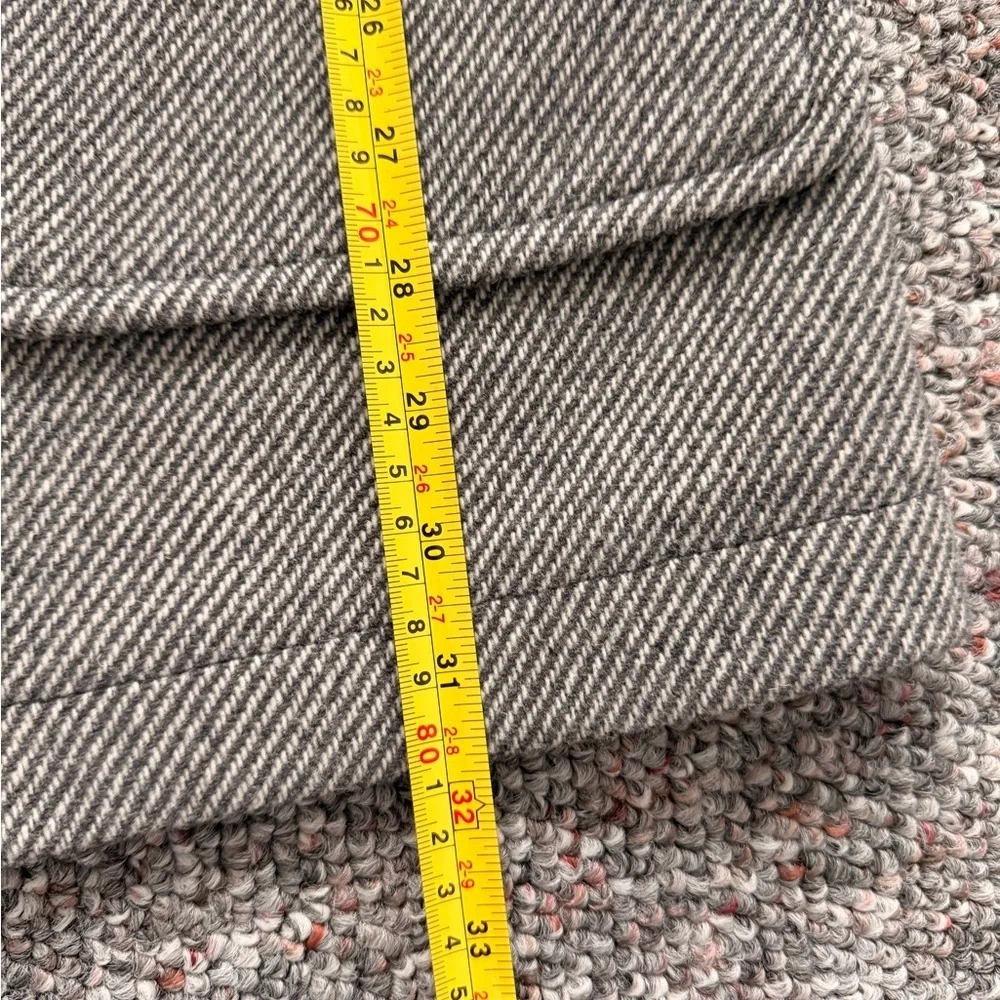 Jack and Jones Charcoal Light Gray Wool Blend Trench Pea Coat Mid length S